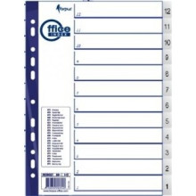 Separation sheets Forpus A4, 12-1 numbers, plastic