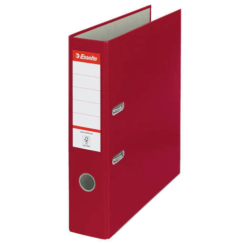 Binder Esselte, A4/75 mm, economical, cherry