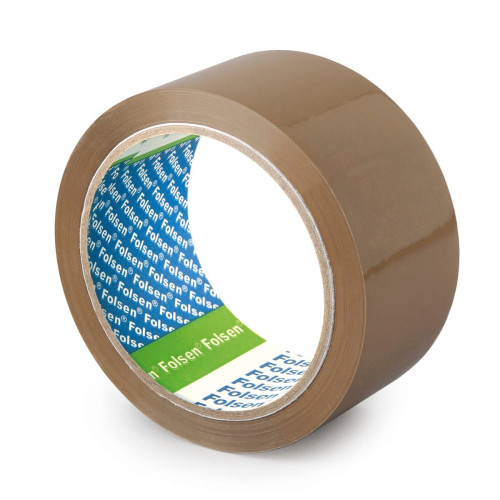 Iepakojuma līmlente Folsen, PP,  48mmx66m, 25µm, brūna