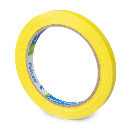 Iepakojuma līmlente Folsen, PVC, 9mmx66m, dzeltena