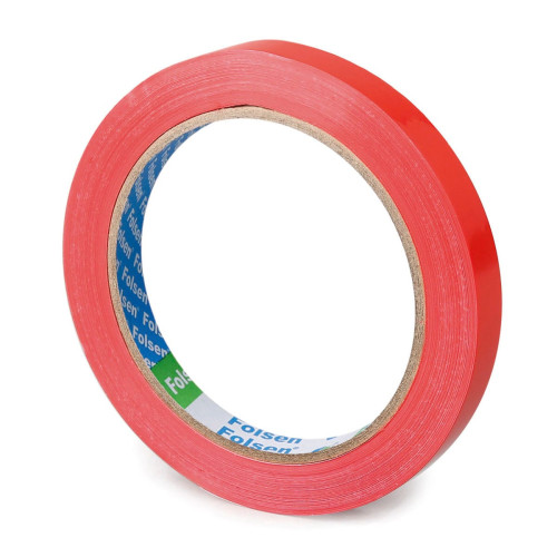 Iepakojuma līmlente Folsen, PVC, 12mmx66m, sarkana