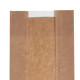 Papīra tūtas ar lodziņu, 160x75x330mm, PAP, 35gsm, brūnas, iepakojumā 1000gab.