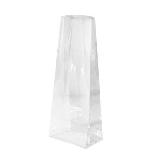 Maisi ar plakanu pamatni, OPP, 6.5+3.5×15.5cm, 40µm, caurspīdīgi, iepakojumā 100gab.