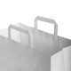 Papīra maiss ar plakaniem rokturiem 260x160x250mm, PAP 80gsm, balts