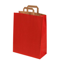 Dāvanu maiss ar plakaniem rokturiem, 320x170x450mm, PAP, 90gsm, sarkans