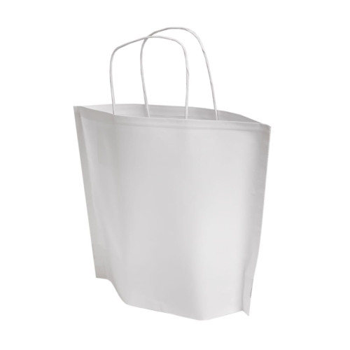 Papīra maiss ar vītiem rokturiem, 300x100x250mm, 70gsm, balts, B-Bags