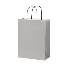 Dāvanu maiss ar vītiem rokturiem, 220x100x290mm, PAP, 100gsm, pelēks