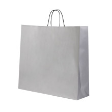 Dāvanu maiss ar vītiem rokturiem, 550x150x490mm, PAP, 110gsm, pelēks