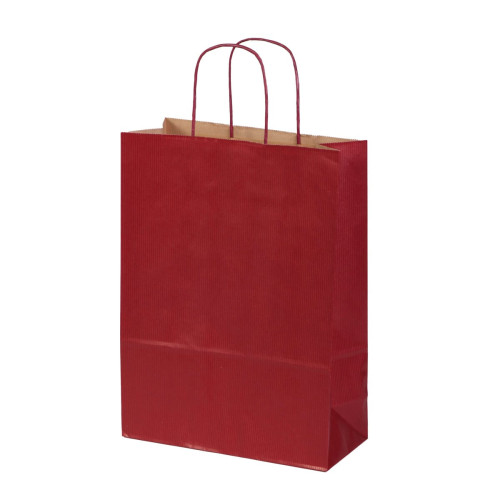 Dāvanu maiss ar vītiem rokturiem, 220x100x290mm, PAP, 100gsm, bordo