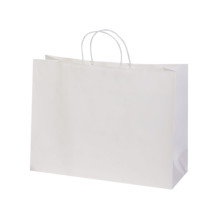 Dāvanu maiss ar virves rokturiem, 450x150x330mm, PAP, 120gsm, balts, J-Fold Cotone