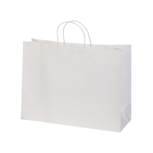 Dāvanu maiss ar virves rokturiem, 450x150x330mm, PAP, 120gsm, balts, J-Fold Cotone