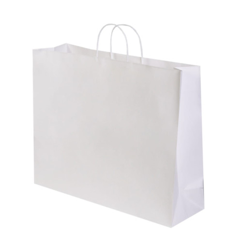 Dāvanu maiss ar virves rokturiem, 540x160x430mm, PAP, 130gsm, balts, J-Fold Cotone