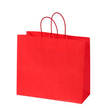 Dāvanu maiss ar vītiem rokturiem, 350x130x310mm, PAP, 110gsm, sarkans, J-Fold Cotone