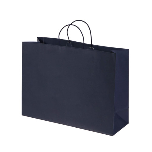 Dāvanu maiss ar vītiem rokturiem, 450x150x330mm, PAP, 120gsm, zils, J-Fold Cotone