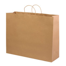 Dāvanu maiss ar virves rokturiem, 540x160x430mm, PAP, 130gsm, brūns, J-Fold Cotone