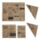 Papīra tūtas konusveida Newspaper, 220x220mm, PAP, 40gsm, brūnas