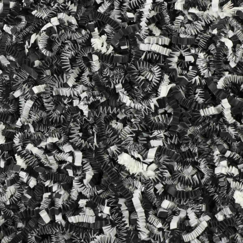 Papīra skaidas, 4mm, baltas/melnas, iepakojumā 1kg