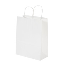 Dāvanu maiss ar vītiem rokturiem, 240x111x310mm, PAP, 100gsm, balts