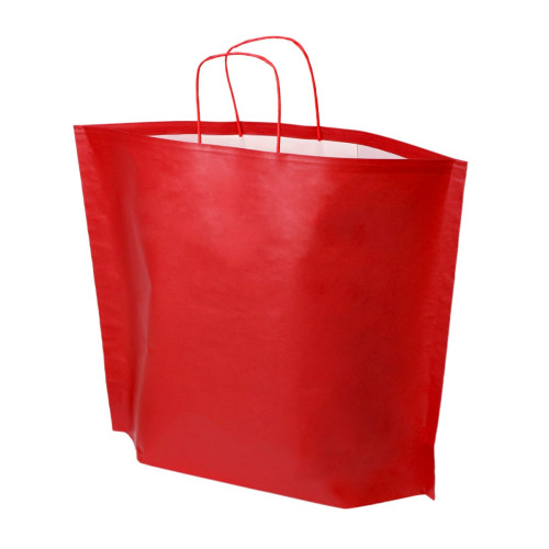 Papīra maiss ar vītiem rokturiem, 500x150x415mm, 90gsm, sarkans, B-Bags