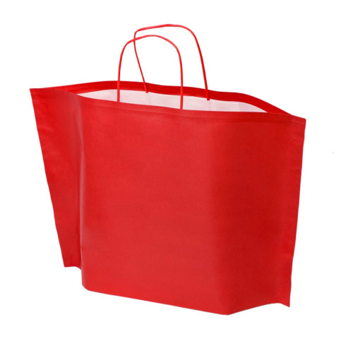 Papīra maiss ar vītiem rokturiem, 460x150x315mm, 90gsm, sarkans, B-Bags