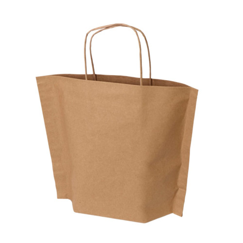 Papīra maiss ar vītiem rokturiem, 300x100x250mm, 70gsm, brūns, B-Bags