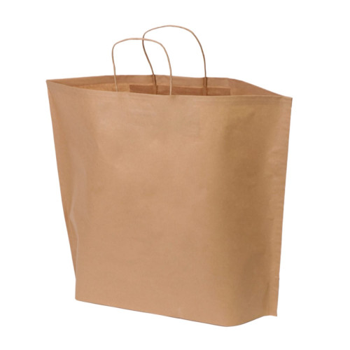 Papīra maiss ar vītiem rokturiem, 500x150x415mm 90gsm, brūns B-Bags