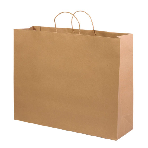 Dāvanu maiss ar virves rokturiem, 350x130x310mm, PAP, 110gsm, brūns, J-Fold Cotone