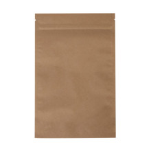 Papīra maisi doypack, 180+90x290mm, 1000ml, ar zip-lock aizdari, brūni, iepakojumā 100gab.