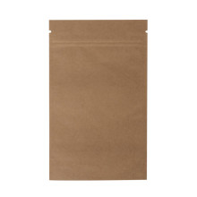 Papīra maisi doypack, 110+70x185mm, 250ml, ar zip-lock aizdari, brūni, iepakojumā 100gab.
