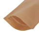 Papīra maisi doypack, 160+90x270mm, 750ml, ar zip-lock aizdari, brūni, iepakojumā 100gab.