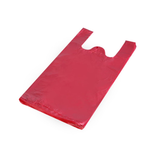 Maisi ar rokturiem, HDPE, 300+160x550mm, 11.5µm, sarkani, iepakojumā 100gab.