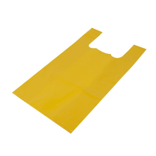 Maisi ar rokturiem, HDPE, 350+180x640mm, 50µm, dzelteni, iepakojumā 25gab.