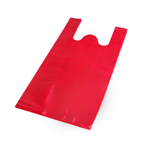 Maisi ar rokturiem, HDPE, 300+180x550mm, 25µm, sarkani, iepakojumā 100gab.