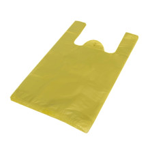 Maisi ar rokturiem, HDPE, 240+120x450mm, 12µm, dzelteni, iepakojumā 100gab.