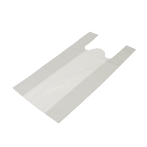 Maisi ar rokturiem, HDPE, 300+150x550mm, 50µm, balti, iepakojumā 25gab.