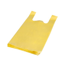 Maisi ar rokturiem, HDPE, 300+160x550mm, 11.5µm, dzelteni, iepakojumā 100gab.