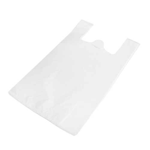 Maisi ar rokturiem, HDPE, 340+170x640mm, 24µm, balti, iepakojumā 100gab.