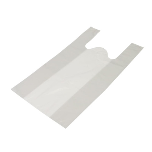 Maisi ar rokturiem, 440+220x750mm, 50µm, balti, HDPE, iepakojumā 25gab.
