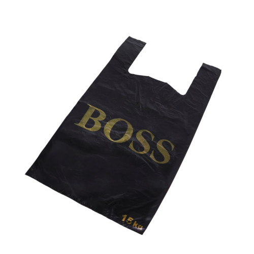Maisi ar rokturiem "BOSS", HDPE, 300+180x550mm, 20µm, melni, iepakojumā 100gab.