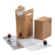 Sulas maiss Bag in Box ar krānu, LDPE, 20L, sudraba