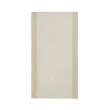 Maisi bez rokturiem, 37+9x75cm, 65µm, caurspīdīgi, ar ventilācijas caurumiem, LDPE