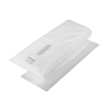 Maisiņi bez rokturiem, 14+8x38cm, 7µm, caurspīdīgi, HDPE, iepakojumā 800gab.
