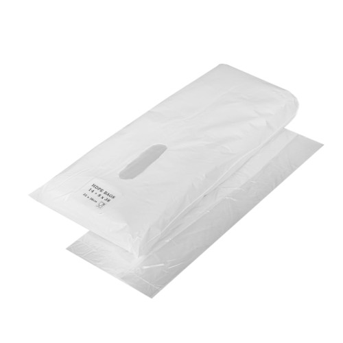 Maisiņi bez rokturiem, 14+8x38cm, 7µm, caurspīdīgi, HDPE, iepakojumā 800gab.