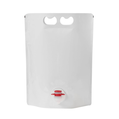Sulas maiss – stāvpaka Stand up Pouch ar krānu, 3L, balts