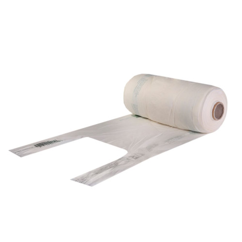 Maisi ar rokturiem no bio-plastmasas, 22+12x50cm, 11µm, zaļi, rullī 200gab.
