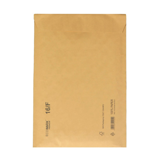 Aploksne polsterēta F16, 240x350mm (220x340mm), 100% PAP, brūna