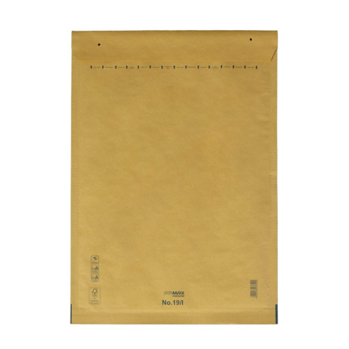 Aploksne polsterēta I19, 320x455mm (300x445mm), PAP+PE, brūna