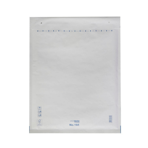Aploksne polsterēta I19, 320x455mm (300x445mm), PAP+PE, balta