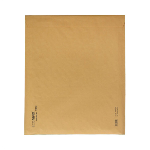 Aploksne polsterēta K20, 370x480mm (350x470mm), 100% PAP, brūna
