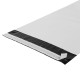 Kurjeraploksne, 225×325+50mm, 50µm, balta/melna, LDPE, pašlīmējoša, iepakojumā 100gab.